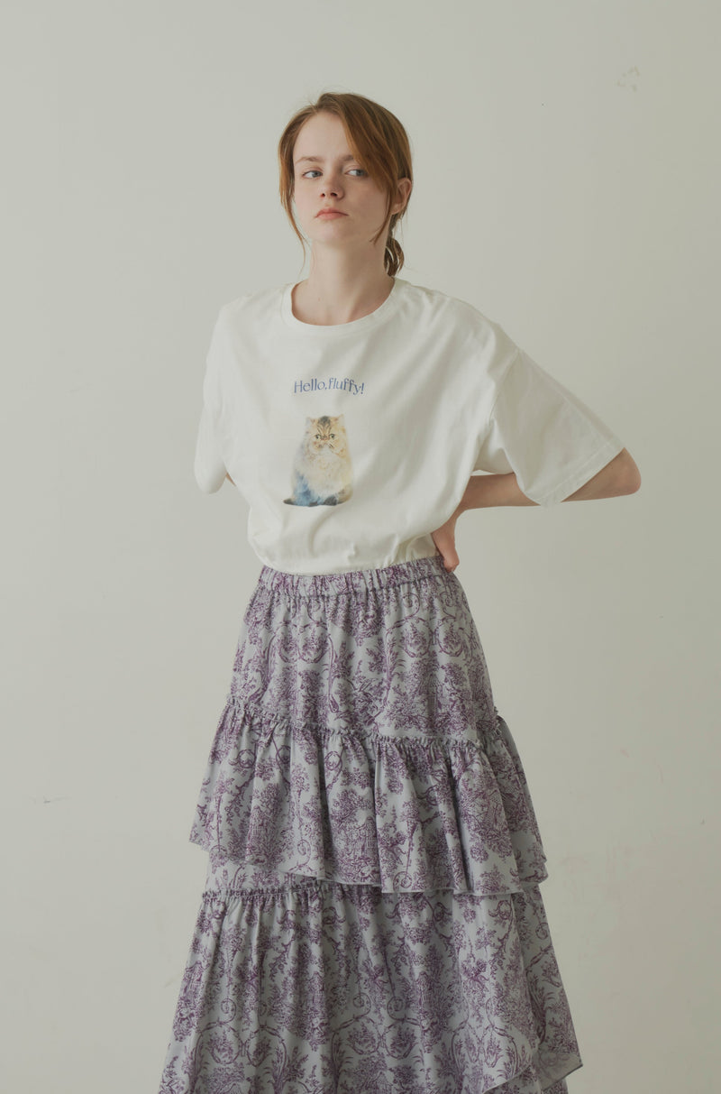 toile de Jouy frill skirt – idem