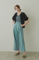 sheer jacquard volume blouse
