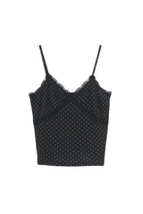 dot lace camisole