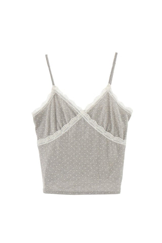 dot lace camisole