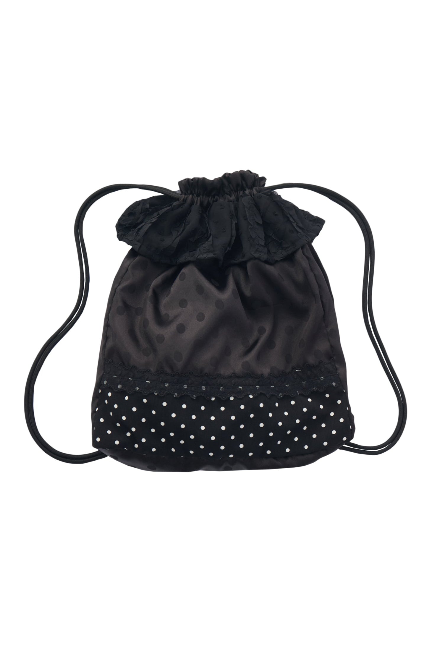 polka dot lace frill knapsack