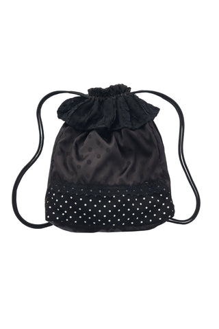 polka dot lace frill knapsack