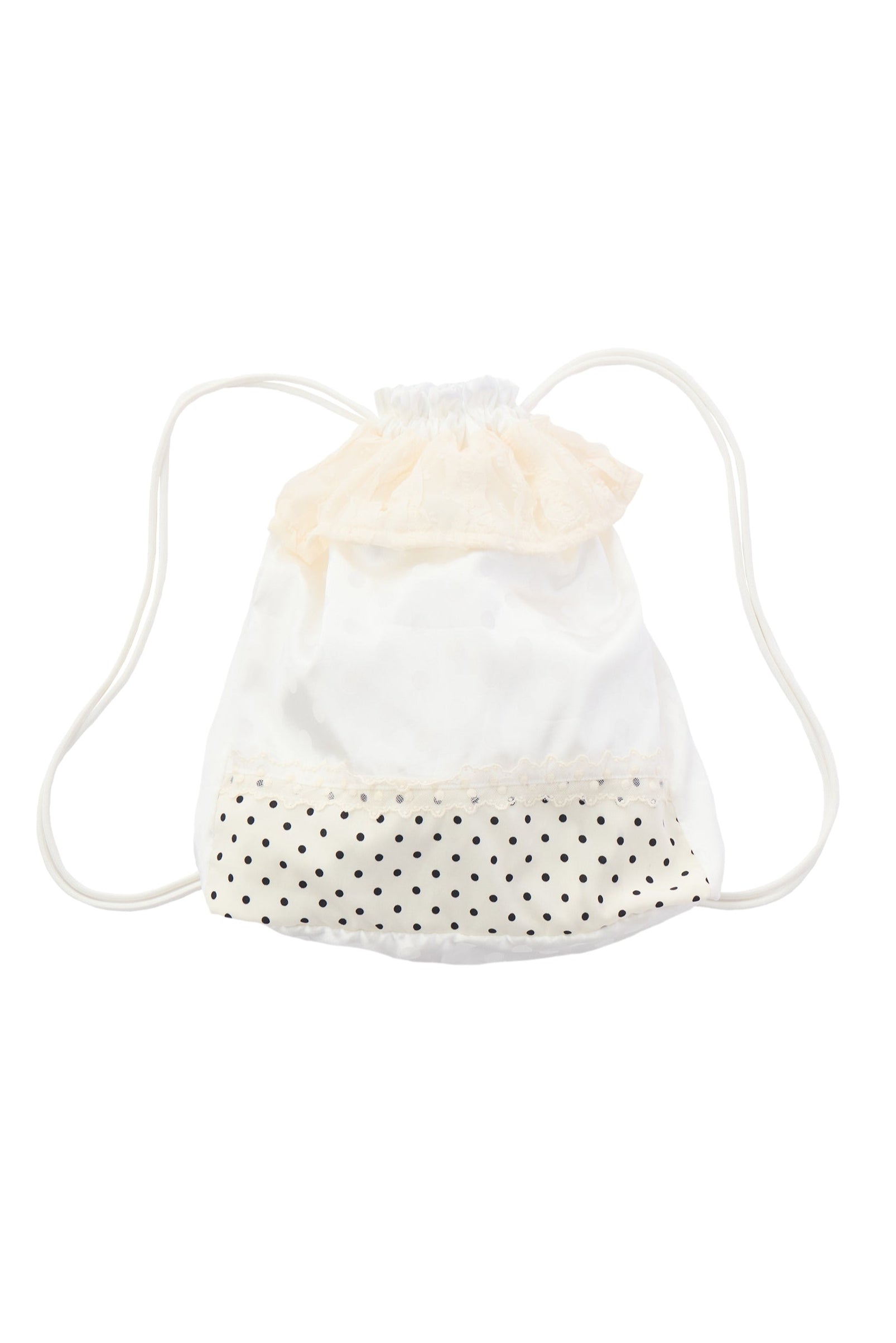 polka dot lace frill knapsack