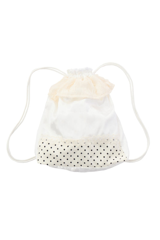 polka dot lace frill knapsack