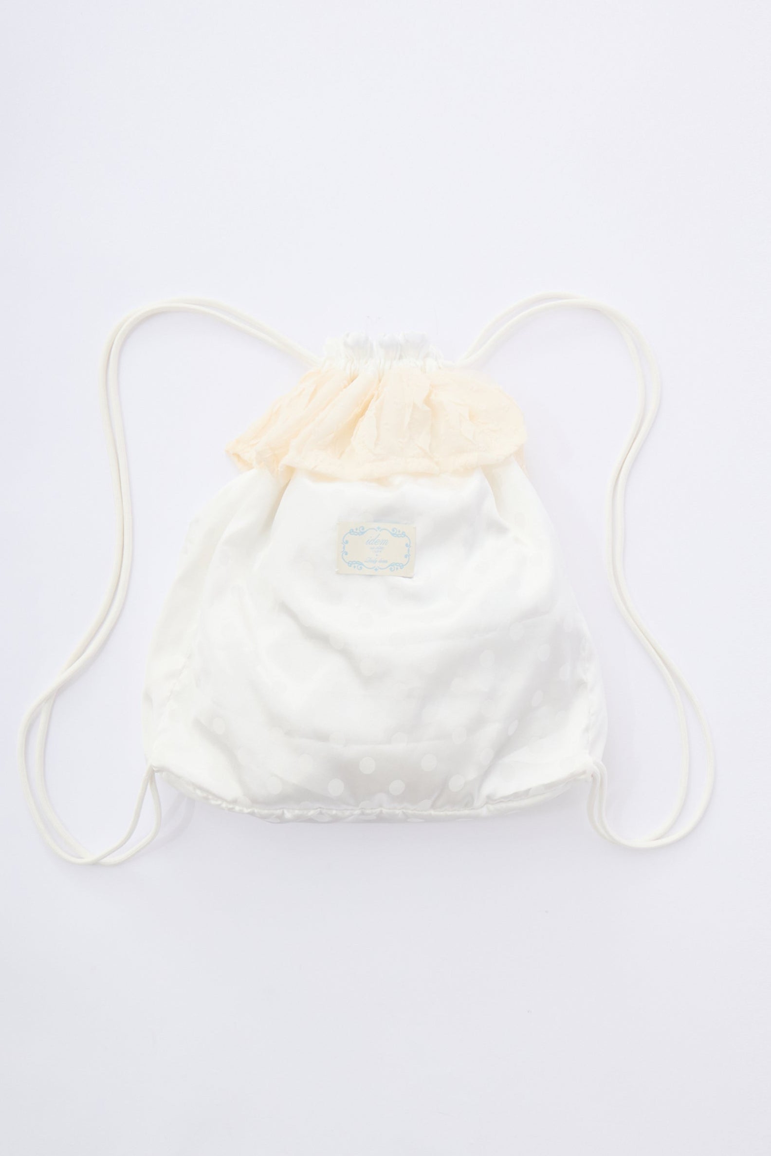 polka dot lace frill knapsack