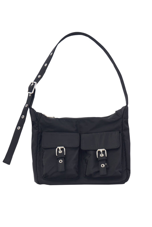 double pocket nylon bag