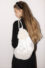 polka dot lace frill knapsack