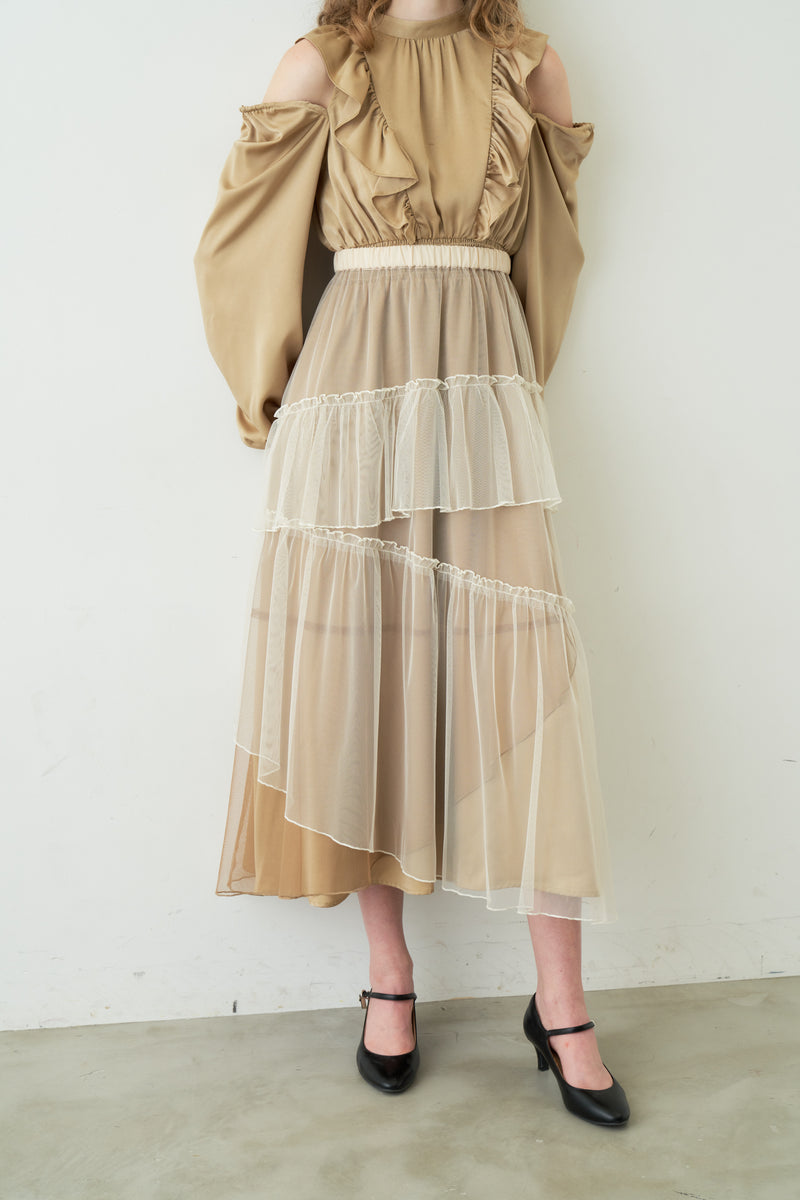 reversible tulle frill skirt