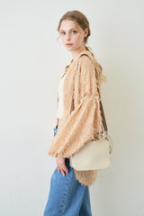 fringe volume sleeve blouse