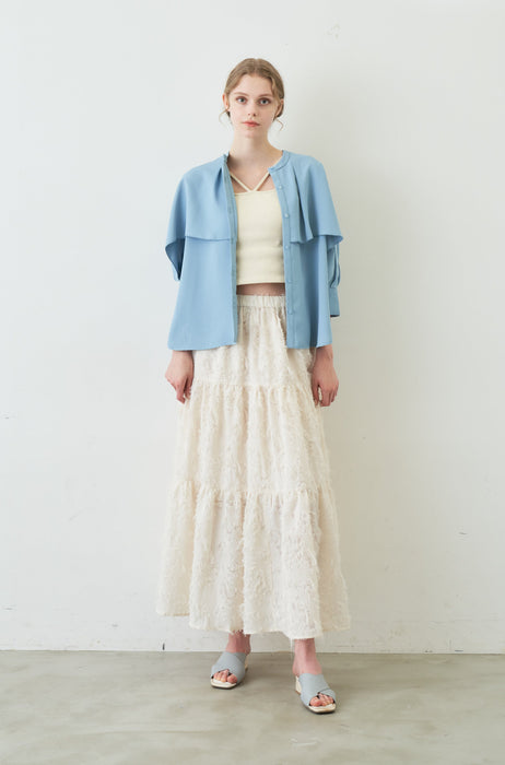 cape layered blouse