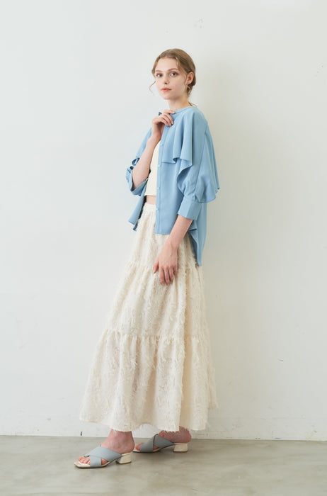cape layered blouse