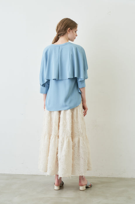 cape layered blouse