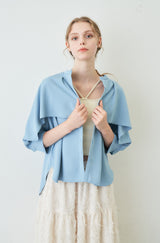 cape layered blouse