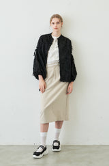 fringe volume sleeve blouse