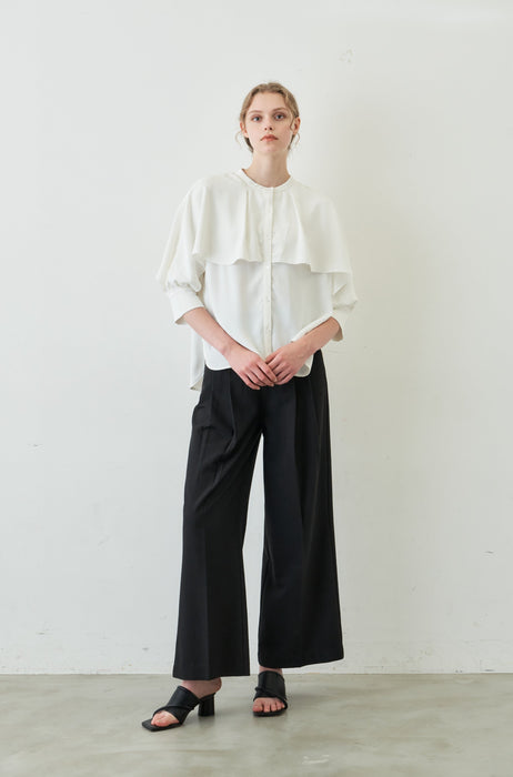cape layered blouse