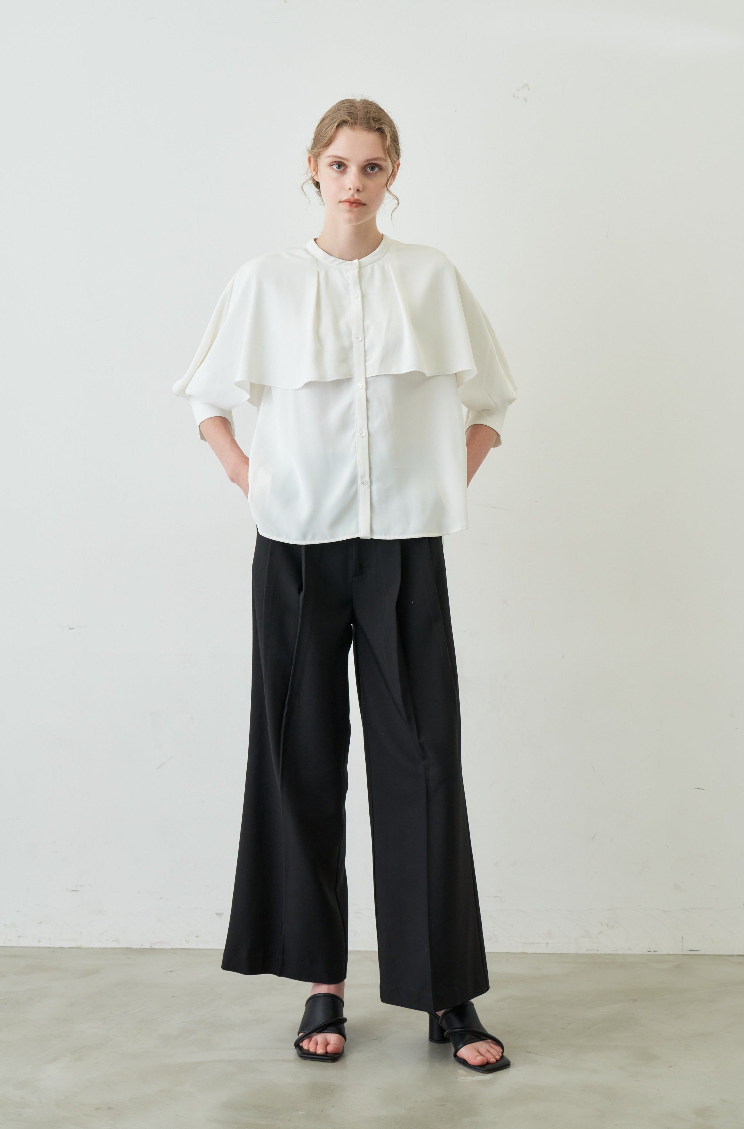 cape layered blouse