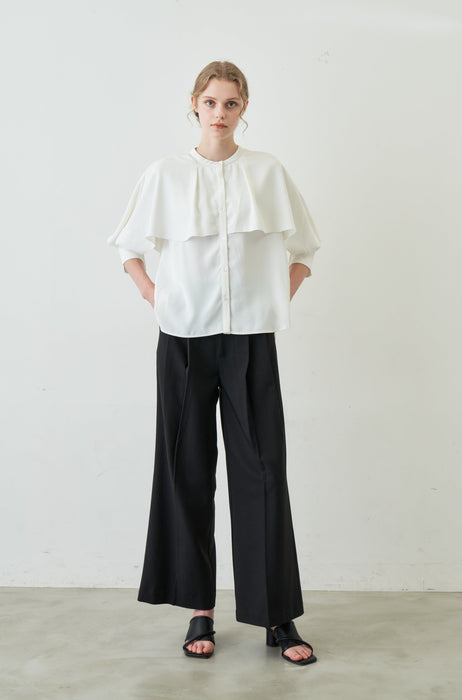 cape layered blouse