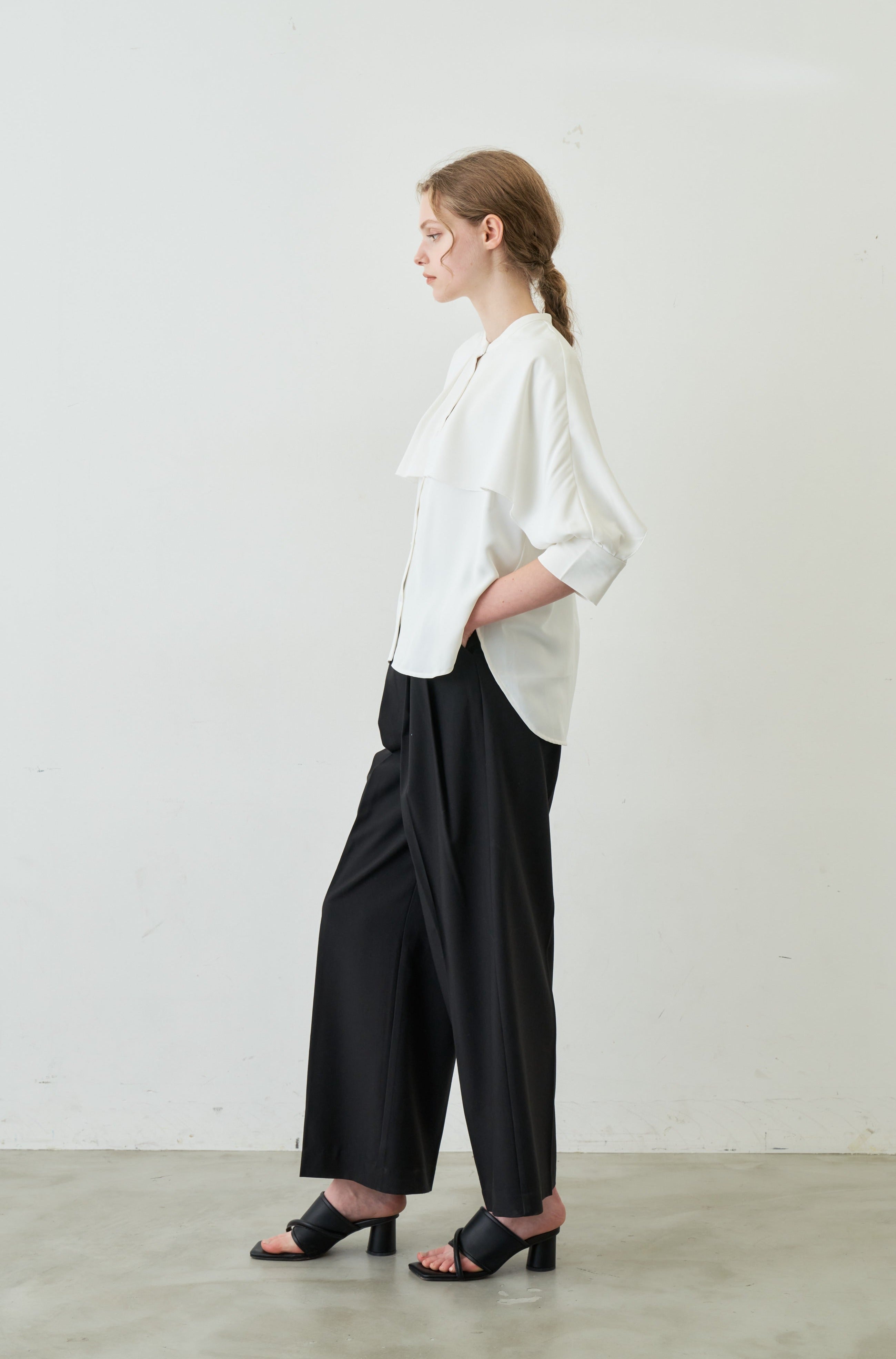 cape layered blouse