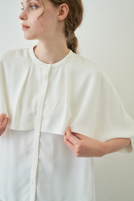 cape layered blouse