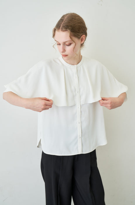 cape layered blouse