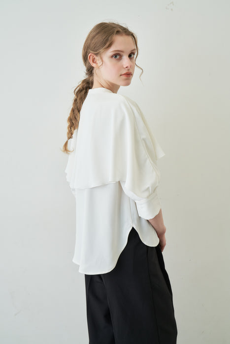 cape layered blouse