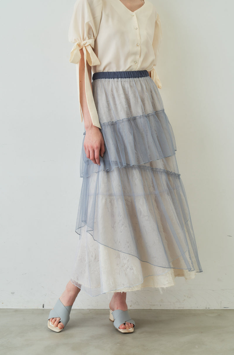reversible tulle frill skirt