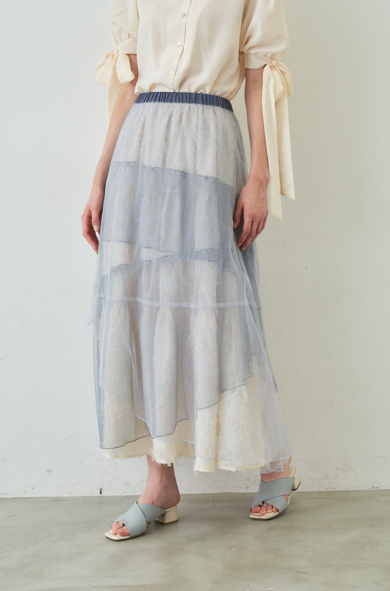 idem  made in Japan tuck denim skirt