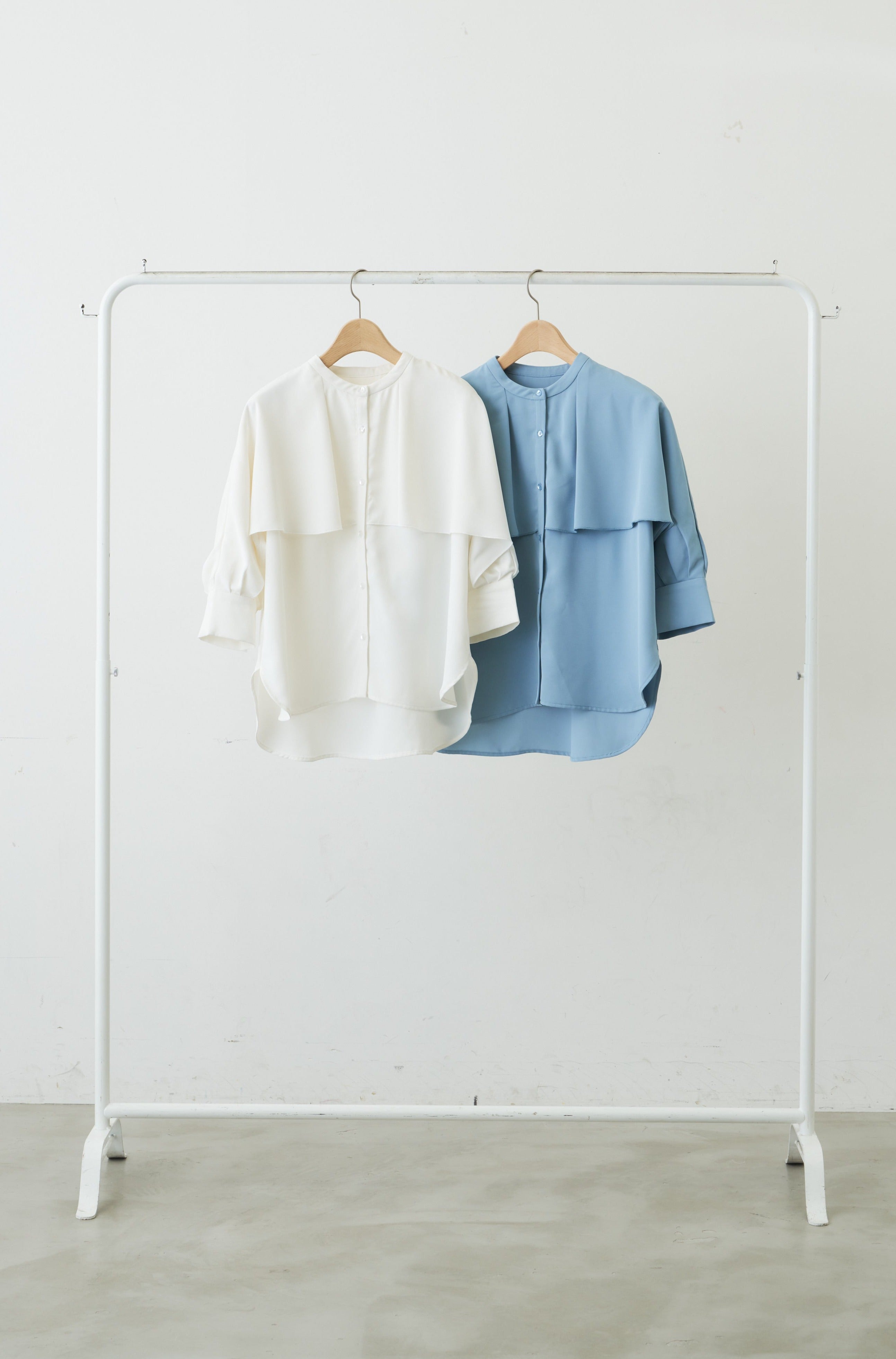 cape layered blouse