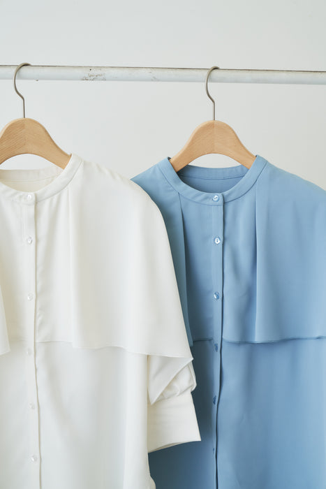 cape layered blouse