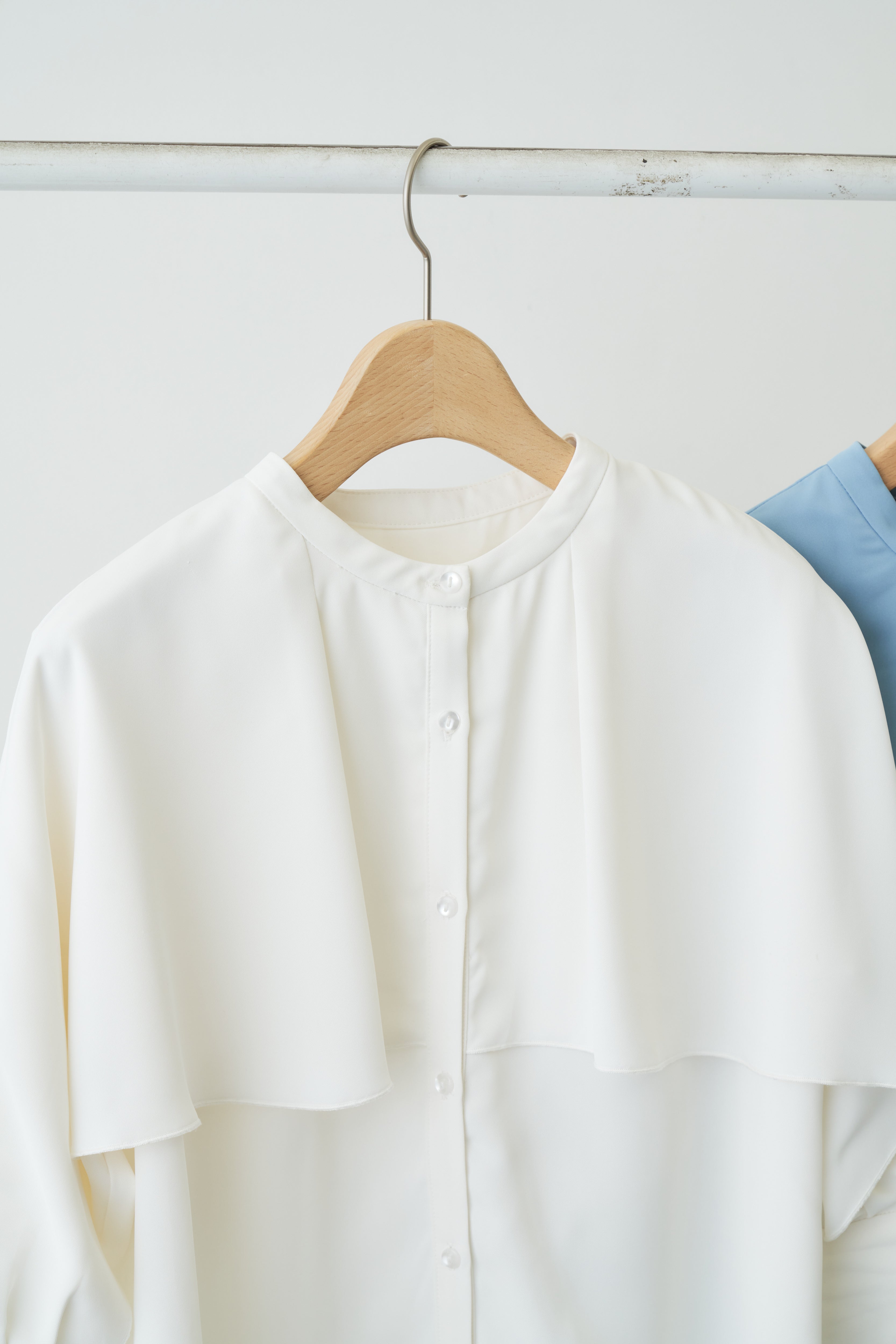 cape layered blouse