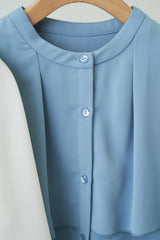cape layered blouse
