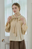 bowtie ribbon frill blouse