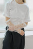 lace cut sleeve tops