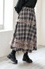 tulle frill × check skirt