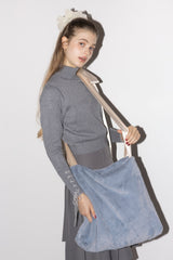 fur big ribbon tote bag