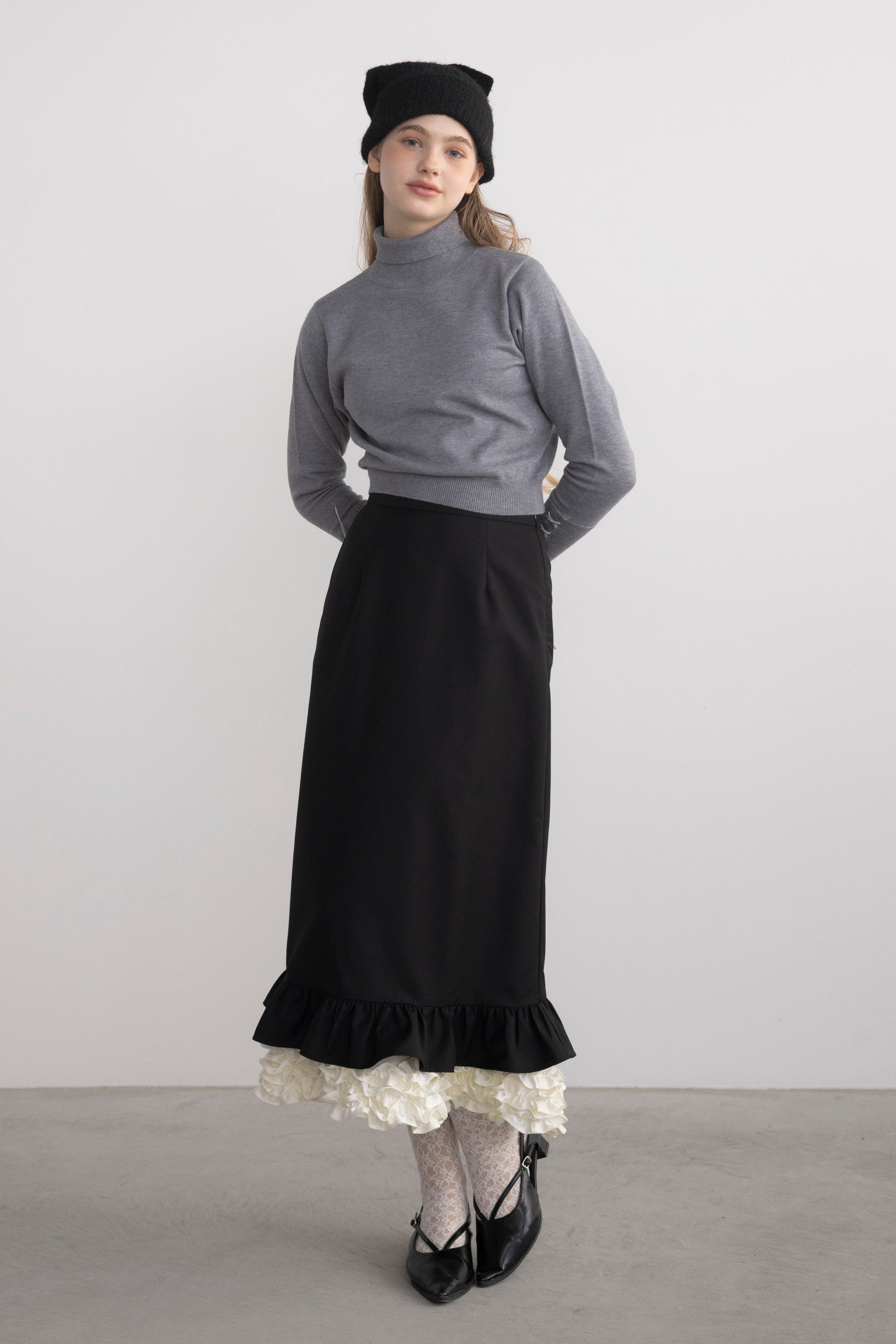 blooming frill long skirt【セットアップ着用可能】