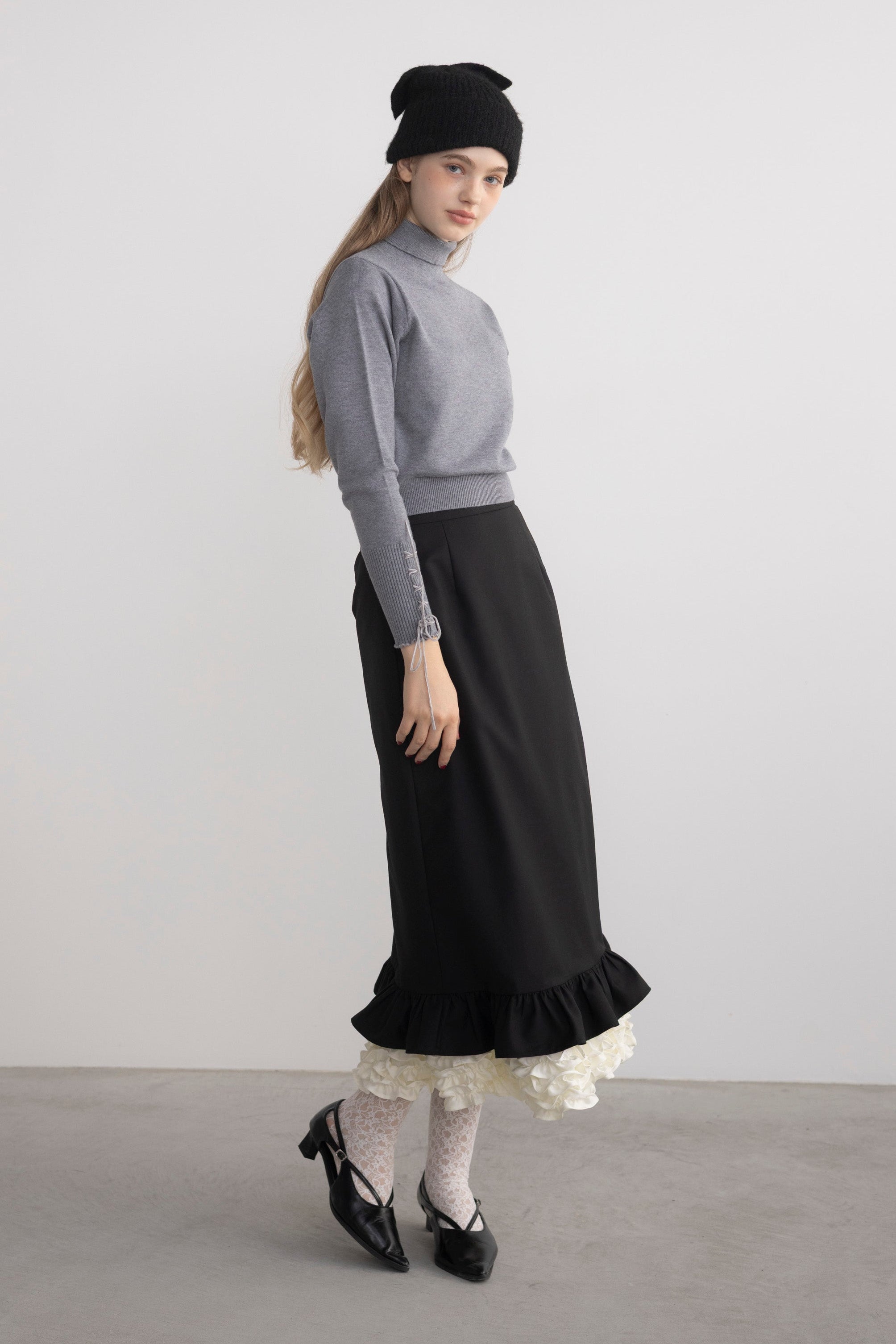 blooming frill long skirt【セットアップ着用可能】