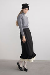 blooming frill long skirt【セットアップ着用可能】