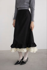 blooming frill long skirt【セットアップ着用可能】