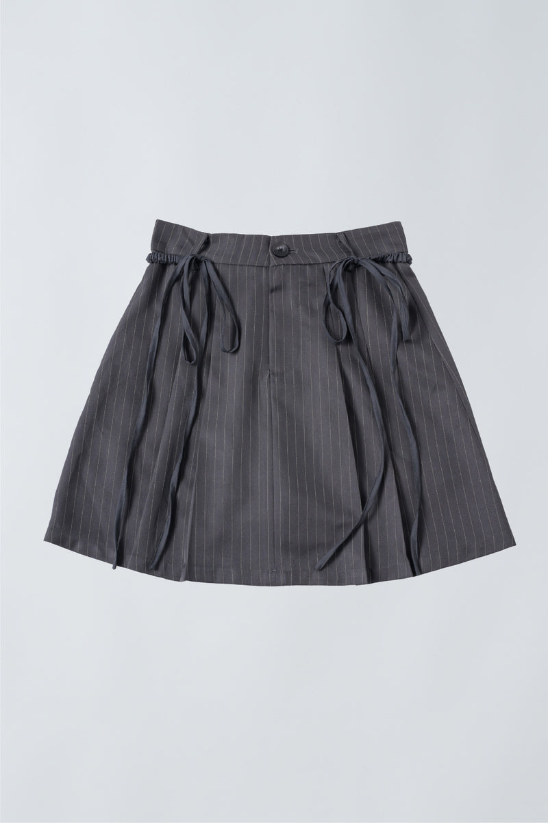 2way ribbon belt mini skirt