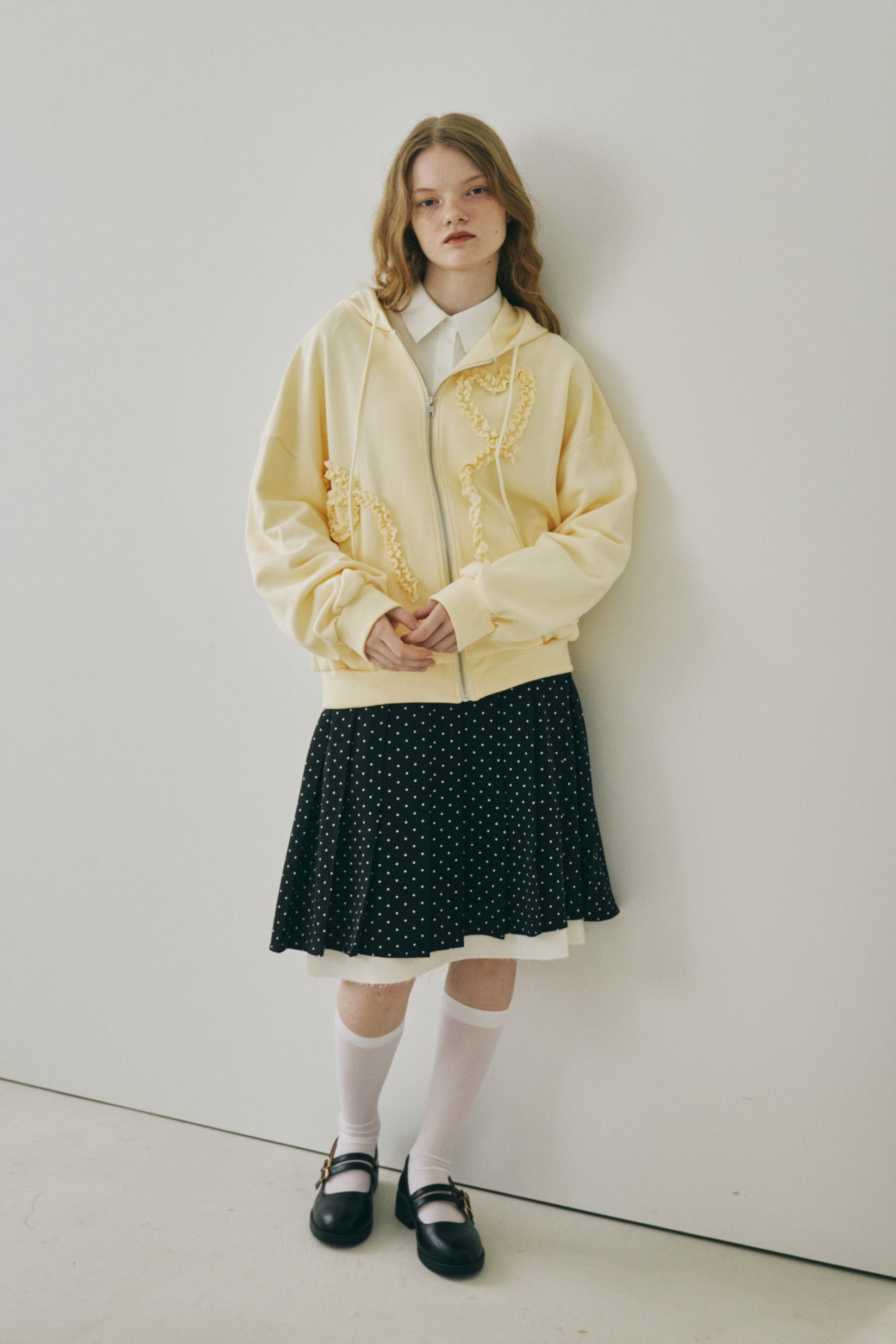 heart frill hoodie