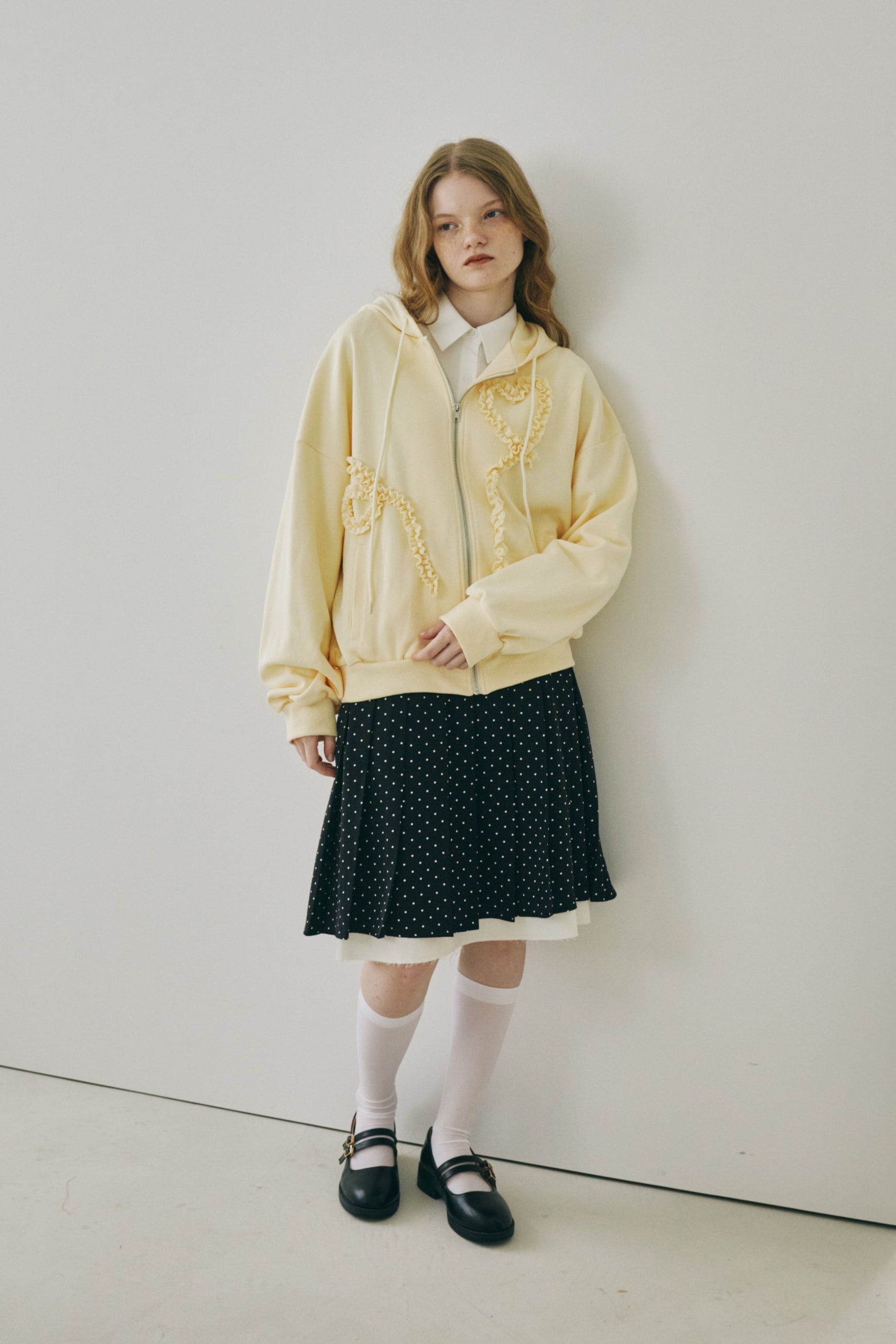 heart frill hoodie