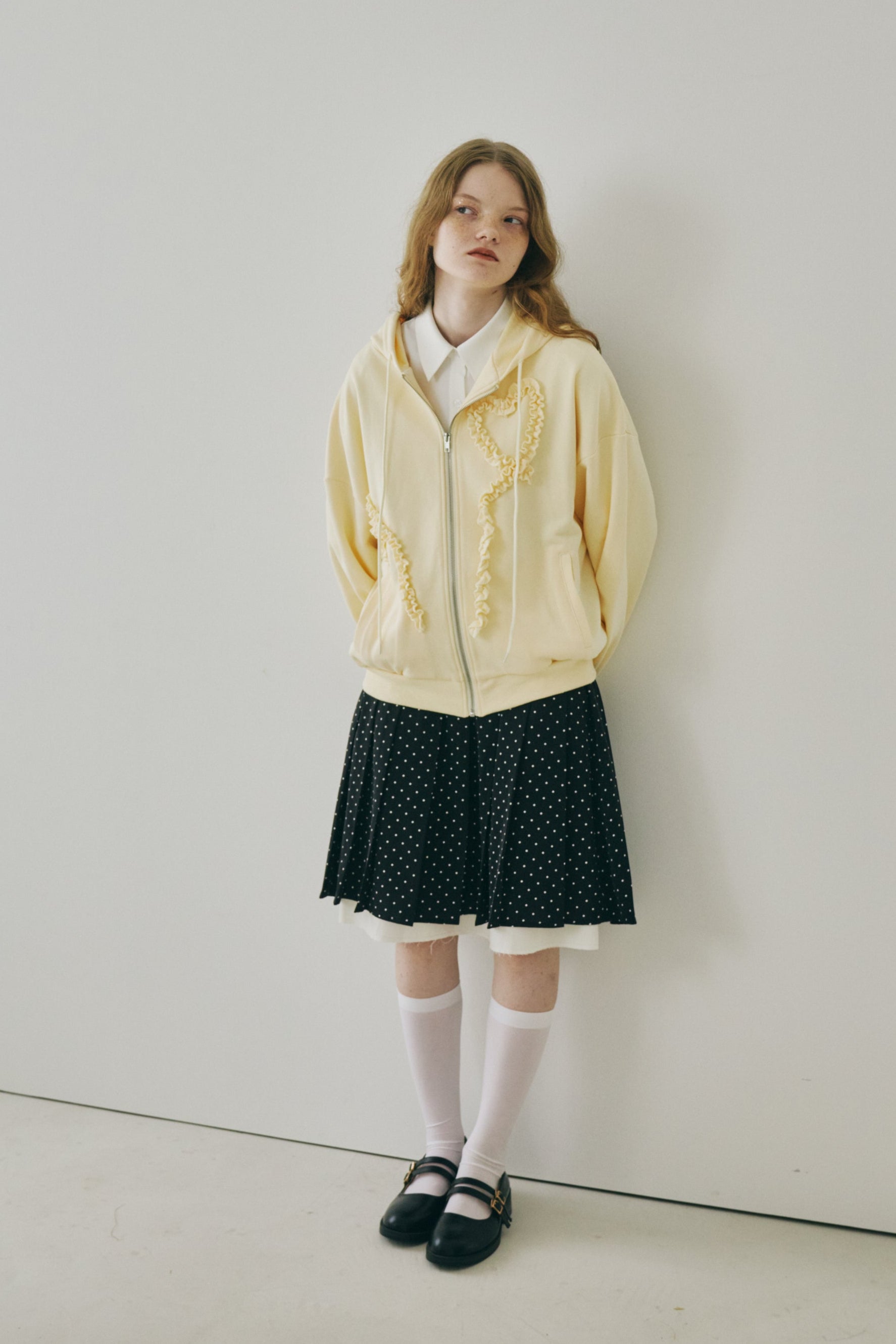 heart frill hoodie