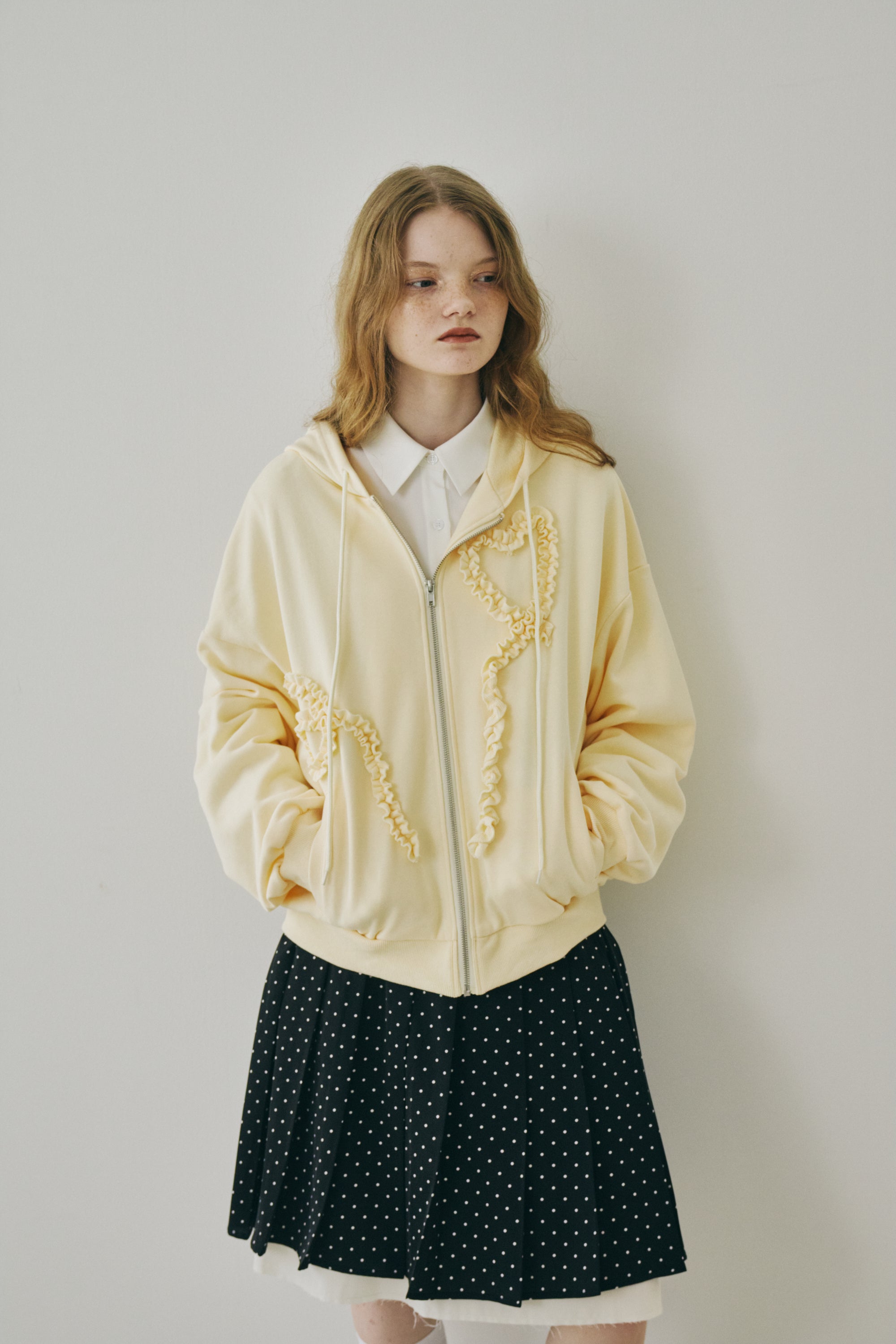 heart frill hoodie