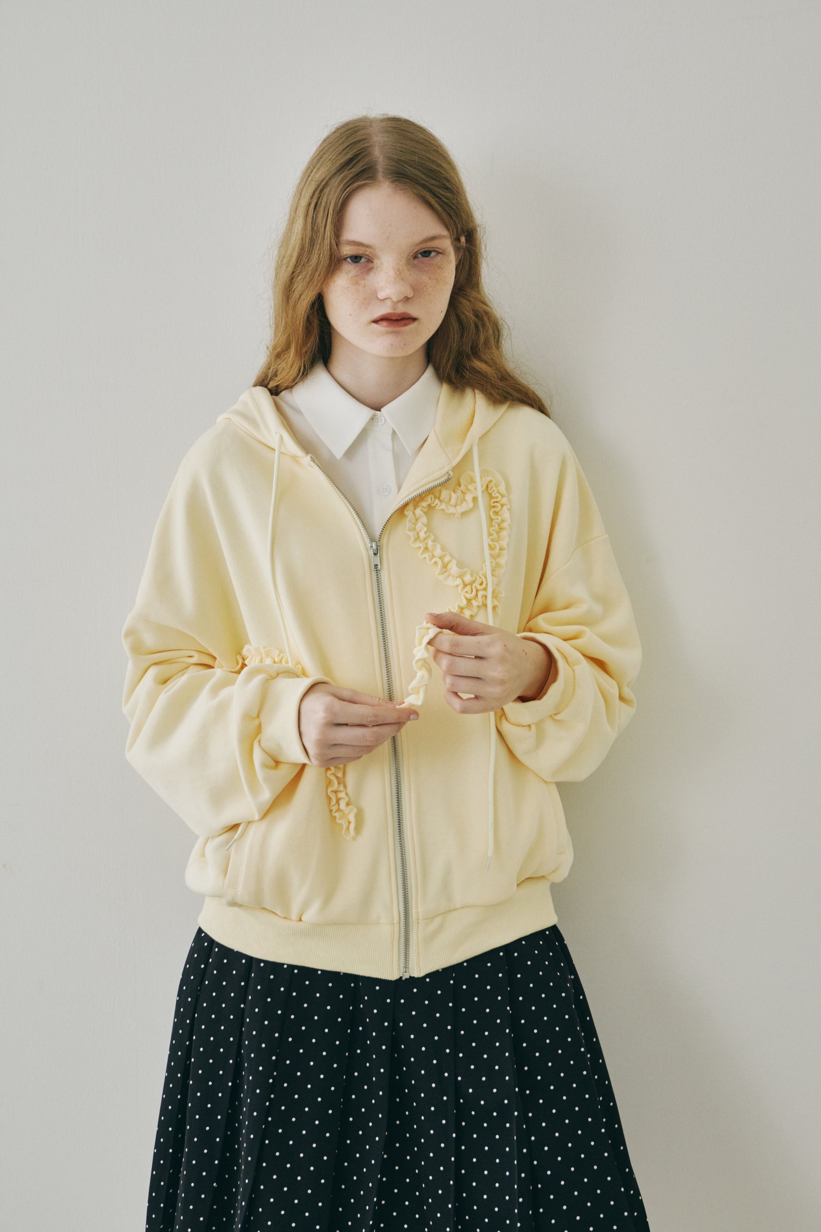 heart frill hoodie – idem
