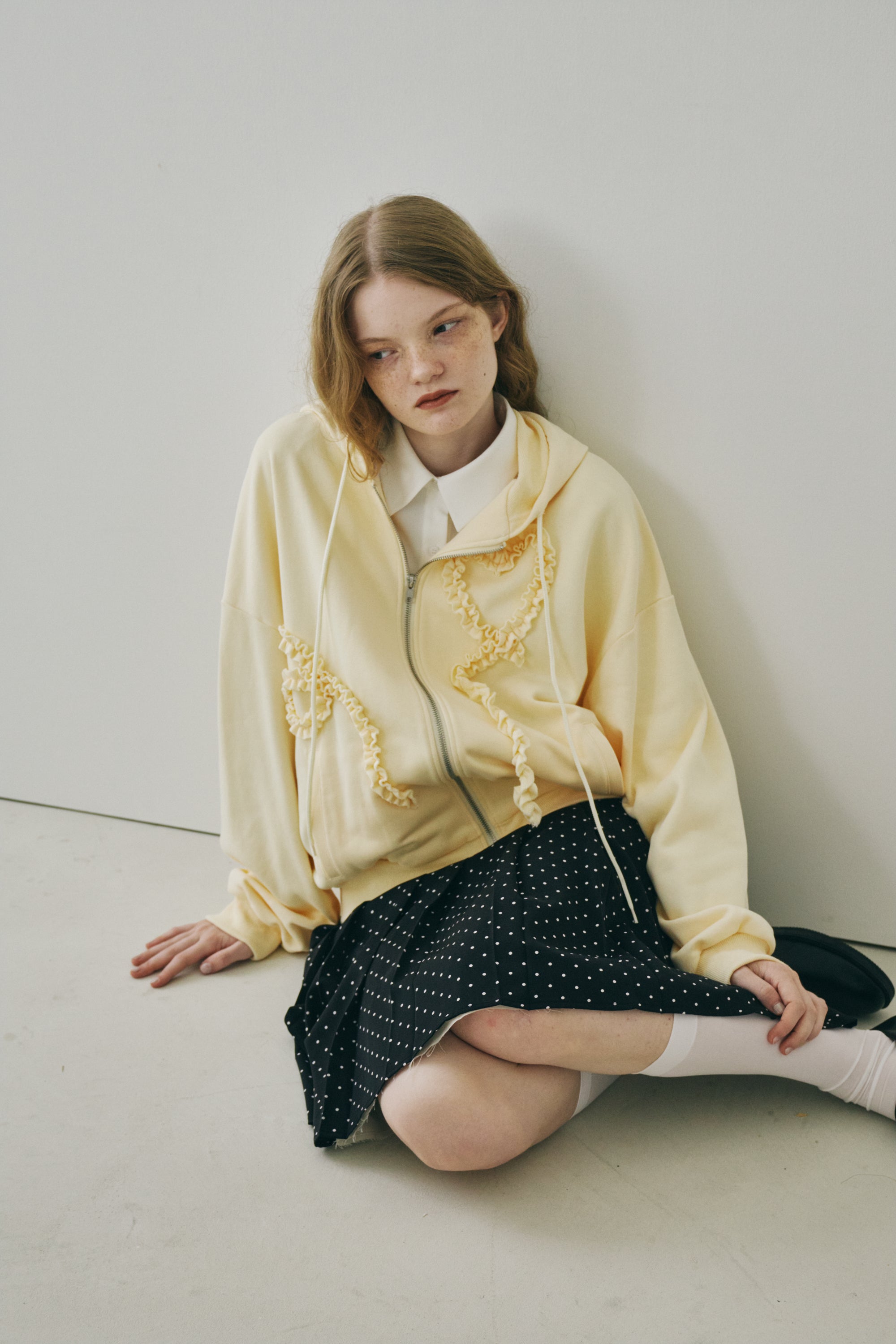 heart frill hoodie