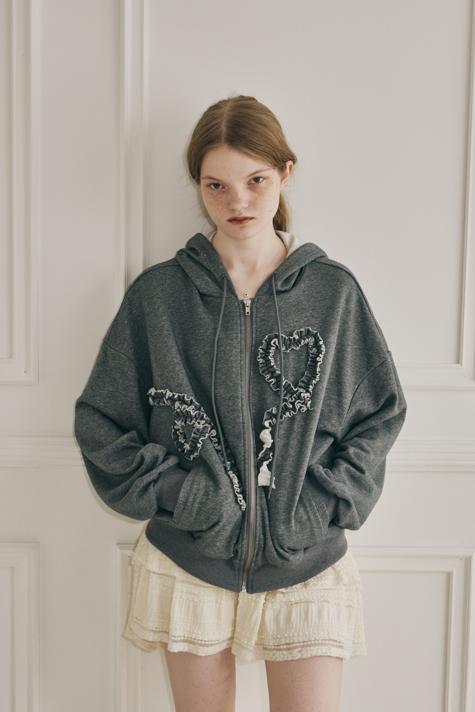 heart frill hoodie (NEW COLOR)