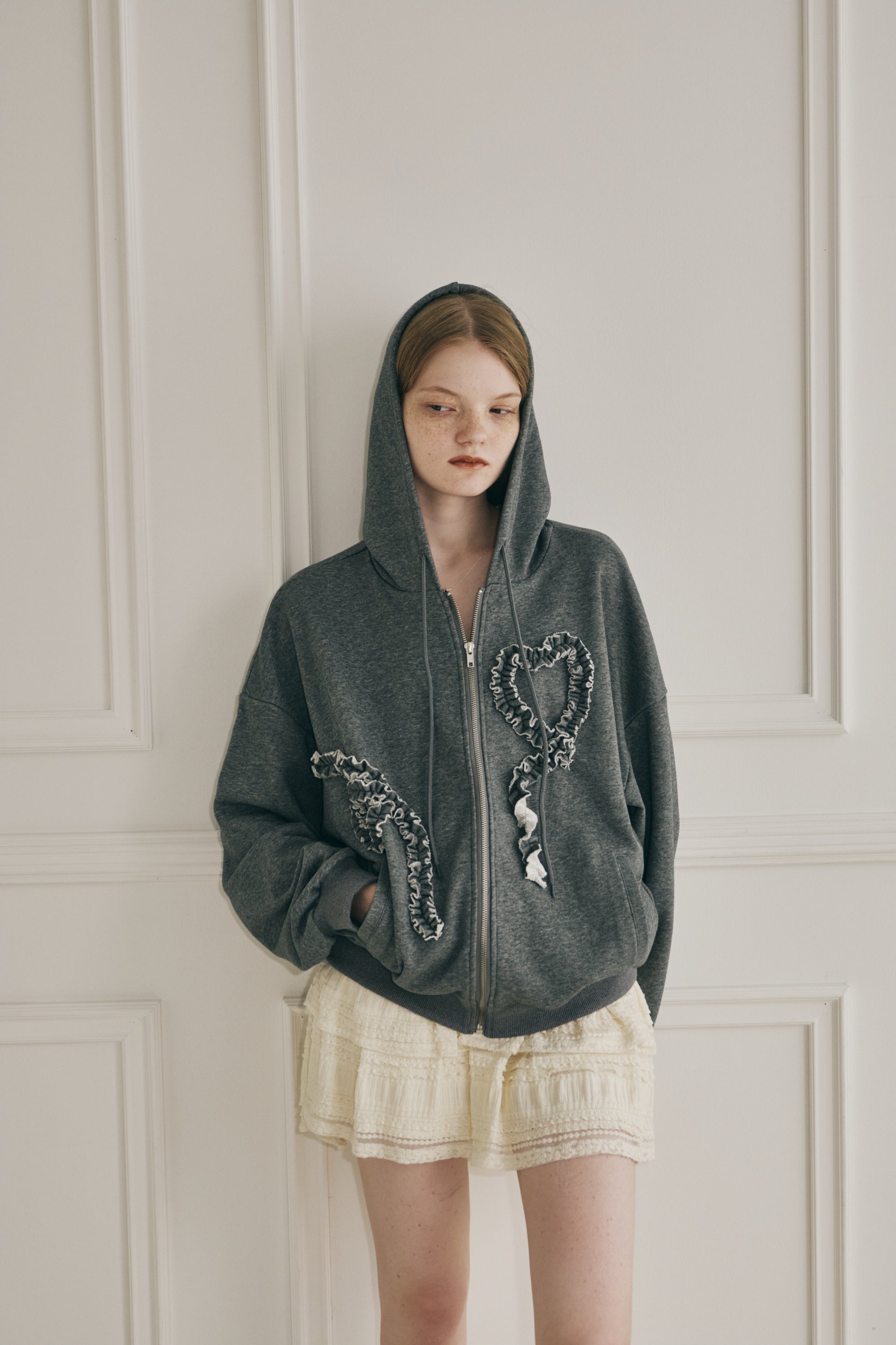 heart frill hoodie (NEW COLOR)