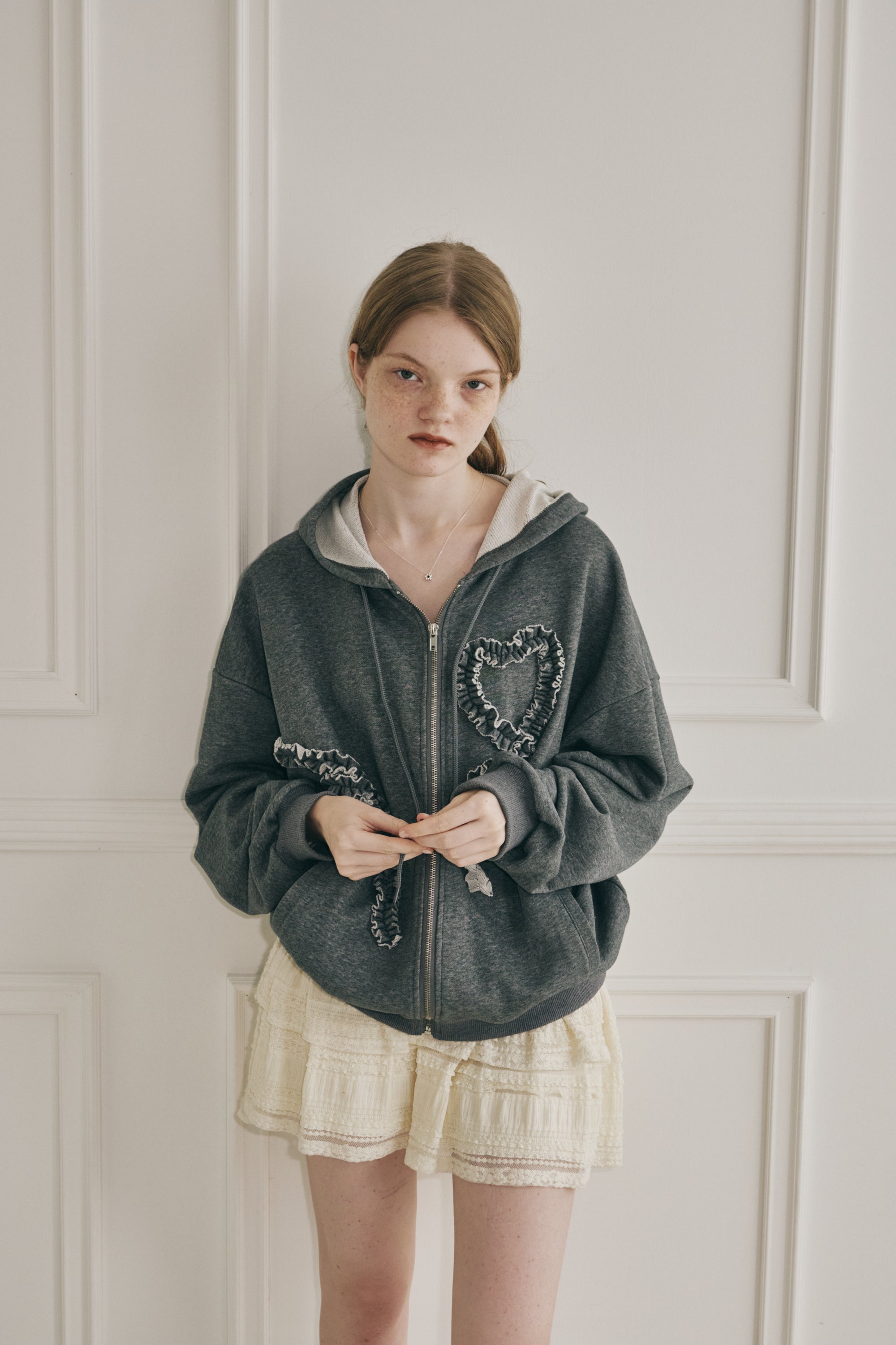 heart frill hoodie (NEW COLOR)