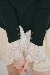 lace slit knit tops